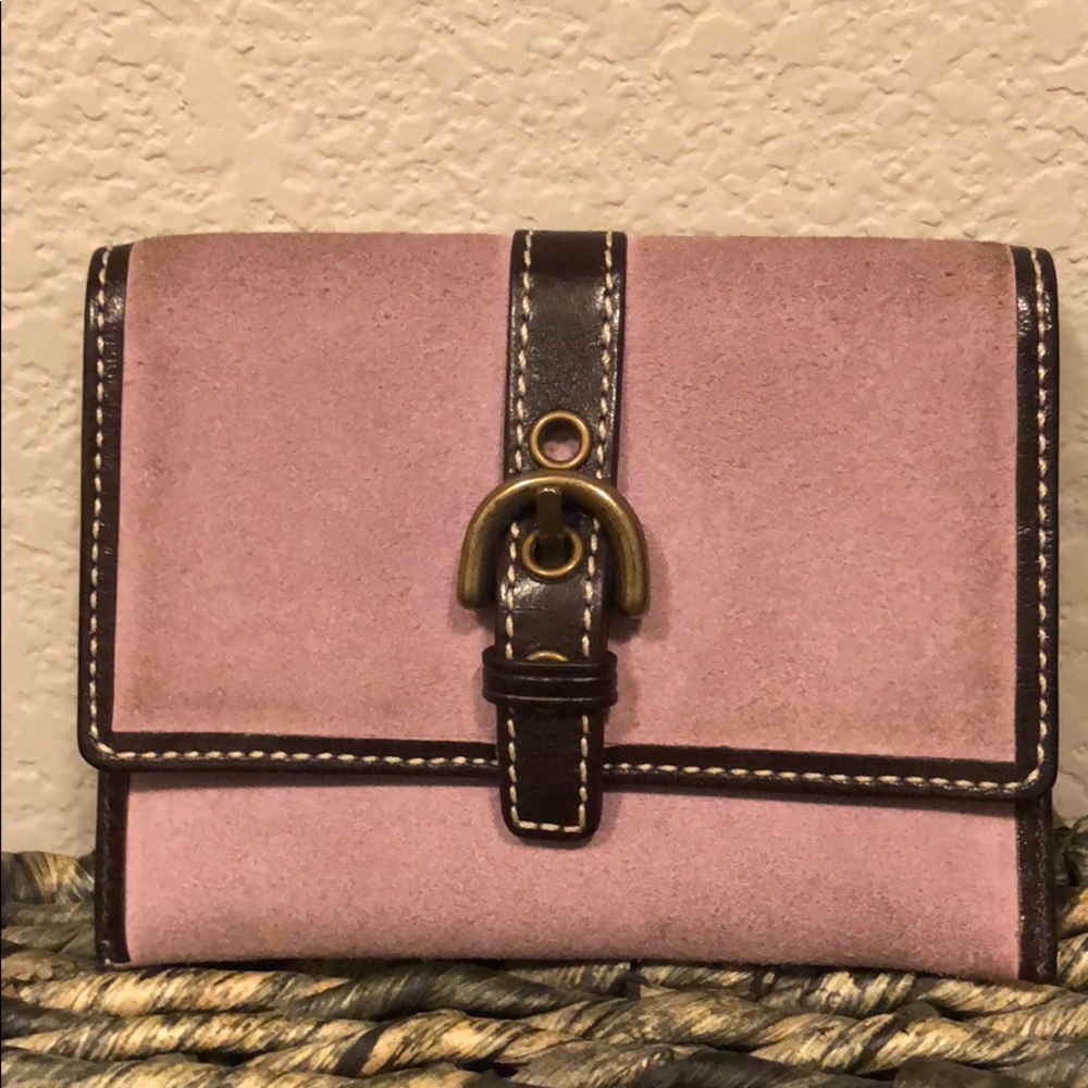 Coach suede card case